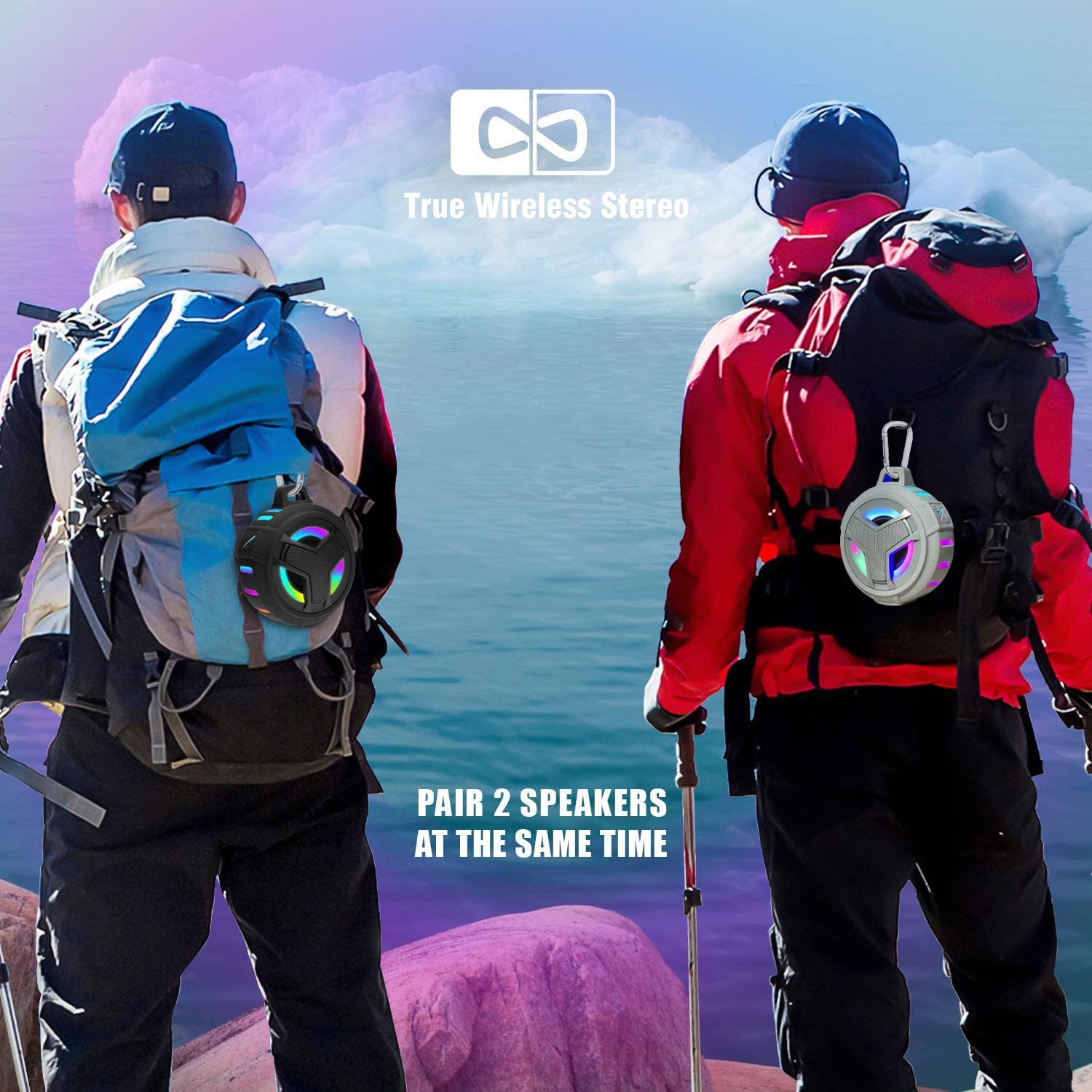 EBODA Wireless Waterproof Shower Speaker, Portable Bluetooth Speaker