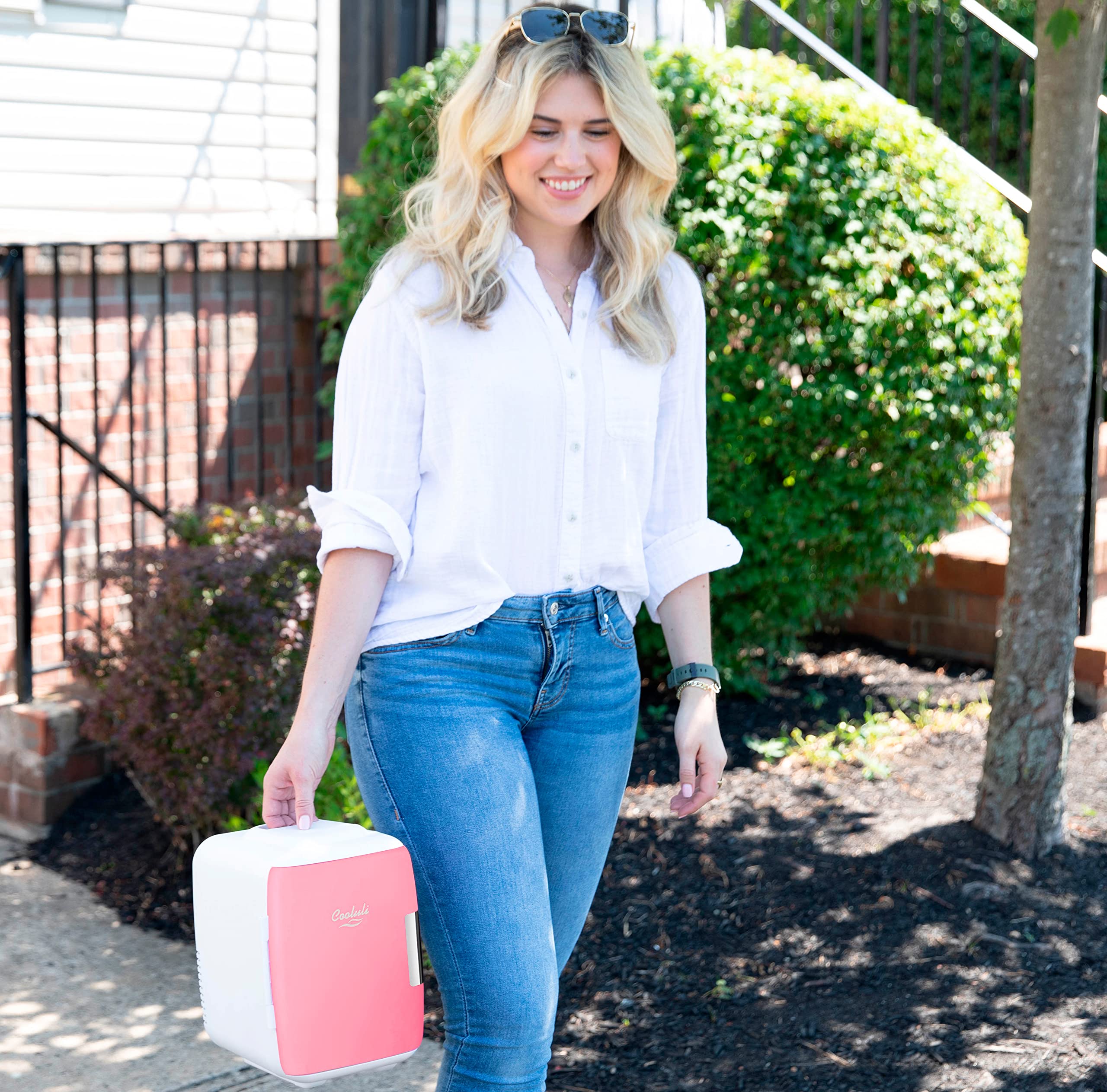 Cooluli Mini Fridge for  Skincare Beauty & Makeup - Pink